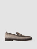 OPERA 001 - Grey Suede Penny Loafers - thumb image 1,side view