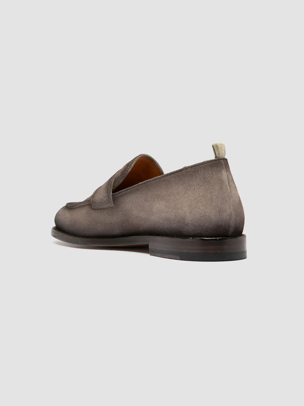 OPERA 001 - Grey Suede Penny Loafers - image 4,side view