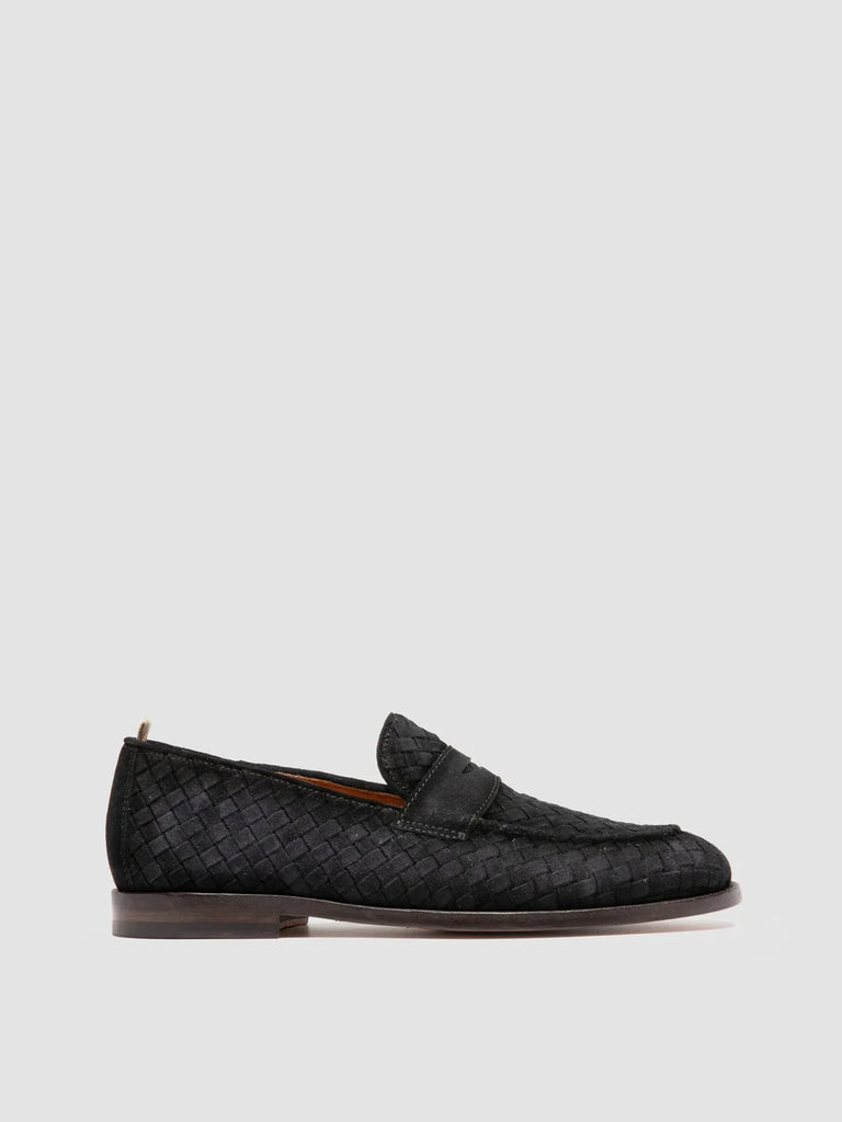 OPERA 003 - Blue Suede Penny Loafers