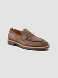 OPERA SD FLEXI 001 - Taupe Suede Penny Loafers - thumb image 3,side view