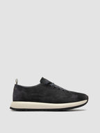 PAPEL 001 - Blue Suede Low Top Sneakers