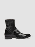 PAUL 002 - Black Leather Zipped Boots - thumb image 1,side view