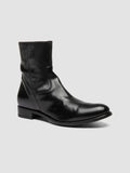 PAUL 002 - Black Leather Zipped Boots - thumb image 3,side view