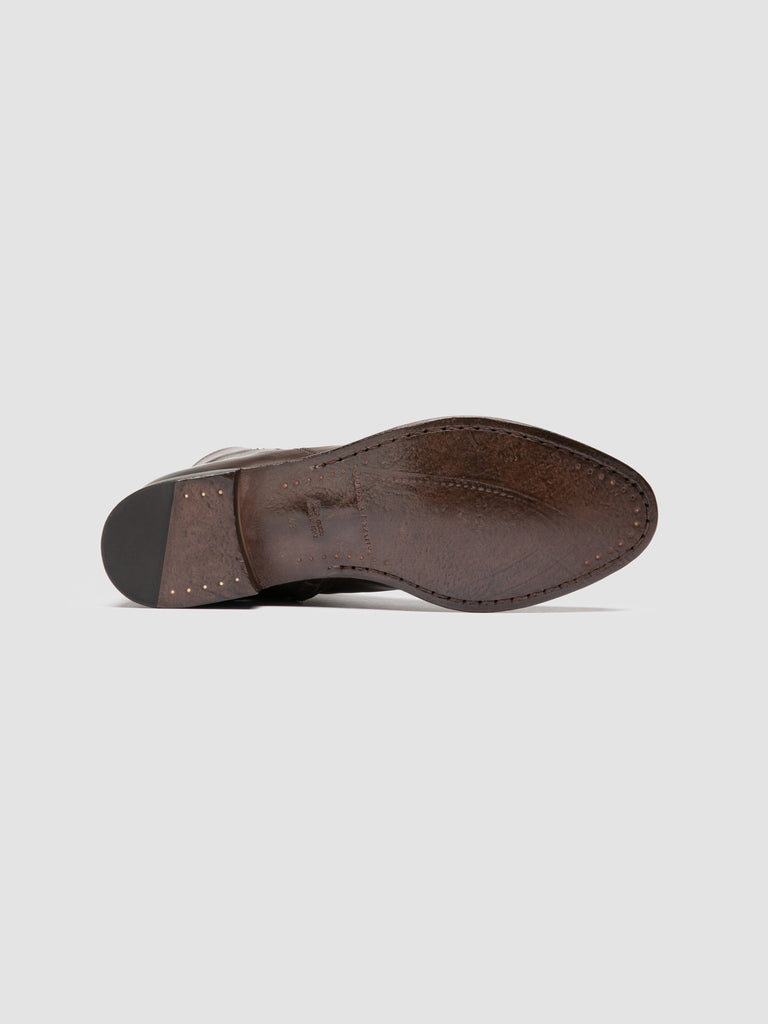 PAUL 002 - Brown Leather Zipped Boots