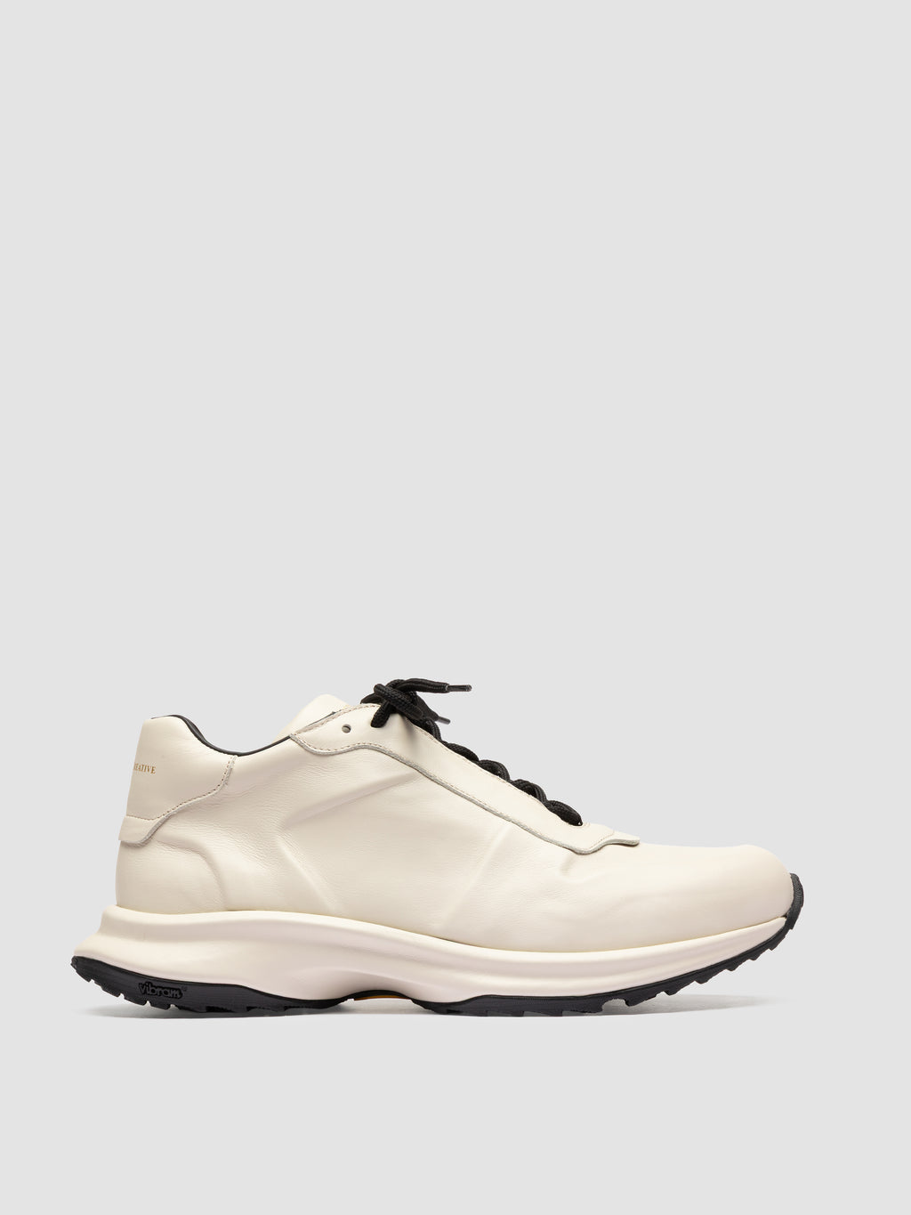 PHASE 001 - White Leather Low Top Sneakers - image 1,side view
