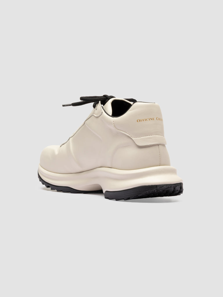 PHASE 001 - White Leather Low Top Sneakers