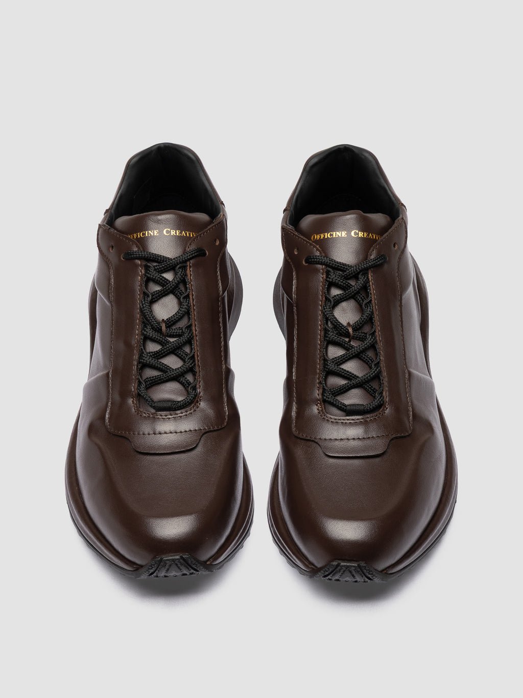 PHASE 001 - Braune Low-Top-Sneaker aus Leder - image 2,side view