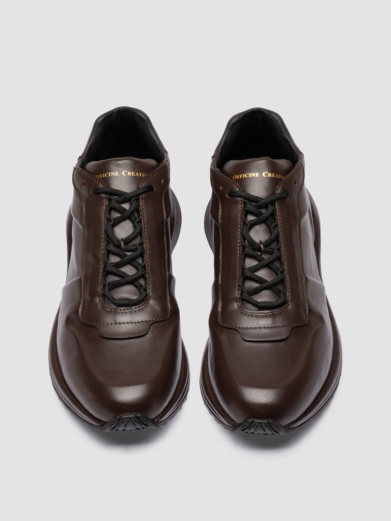 PHASE 001 - Braune Low-Top-Sneaker aus Leder