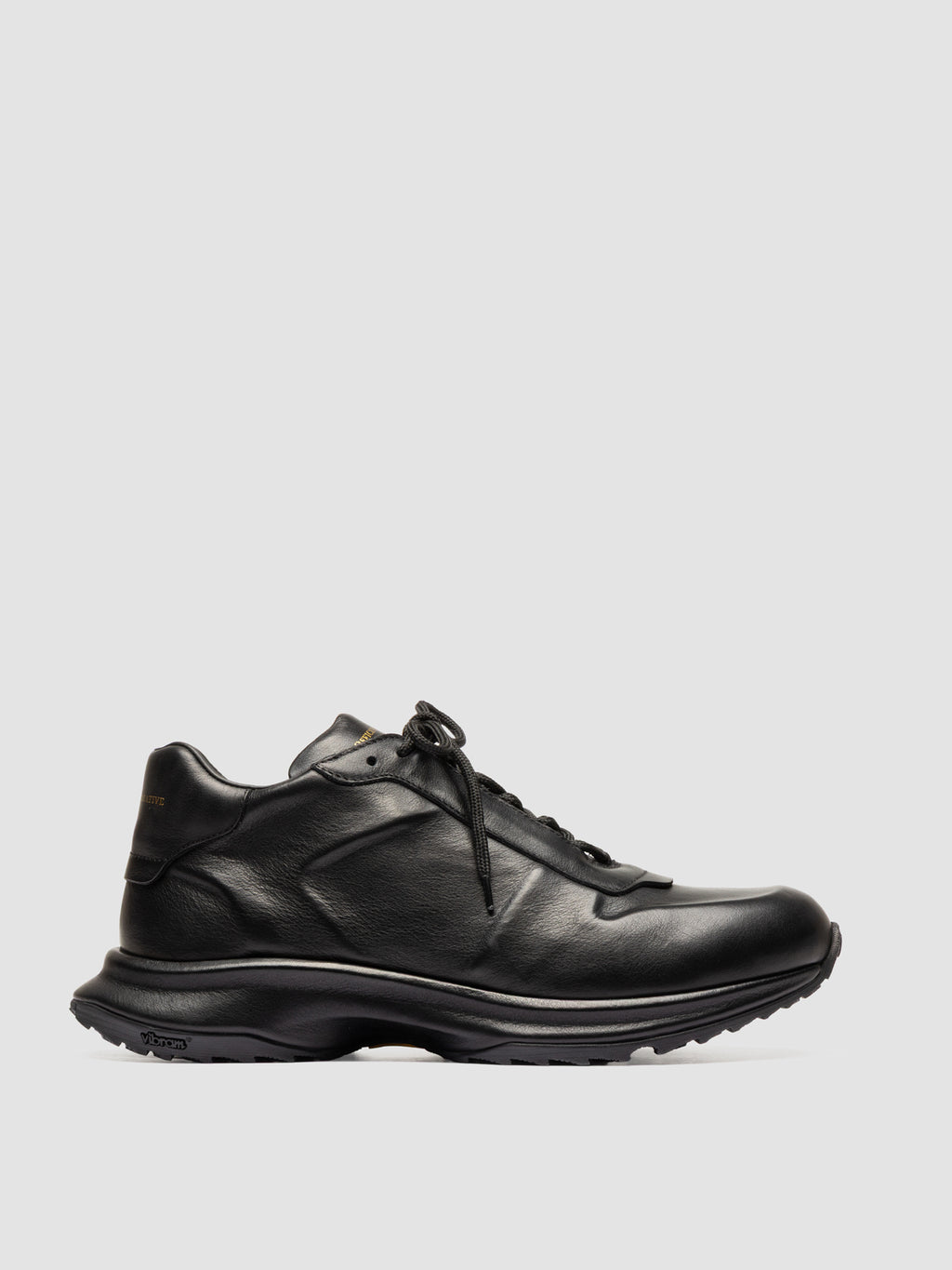 PHAS 001 - Black Leather Low Top Sneakers - image 1,side view