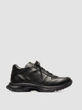 PHAS 001 - Black Leather Low Top Sneakers - thumb image 1,side view