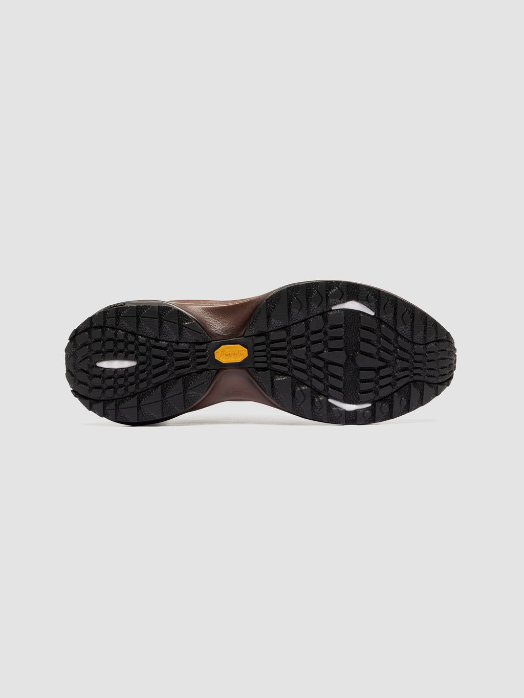 PHASE 001 - Brown Leather Low Top Sneakers - image 5,side view