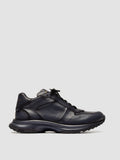 PHASE 001 - Blue Leather Low Top Sneakers - thumb image 1,side view