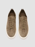 PLUMA 001 - Taupe Suede Low Top Sneakers - thumb image 2,side view