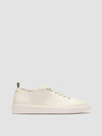 PLUMA 001 - White Leather Low Top Sneakers