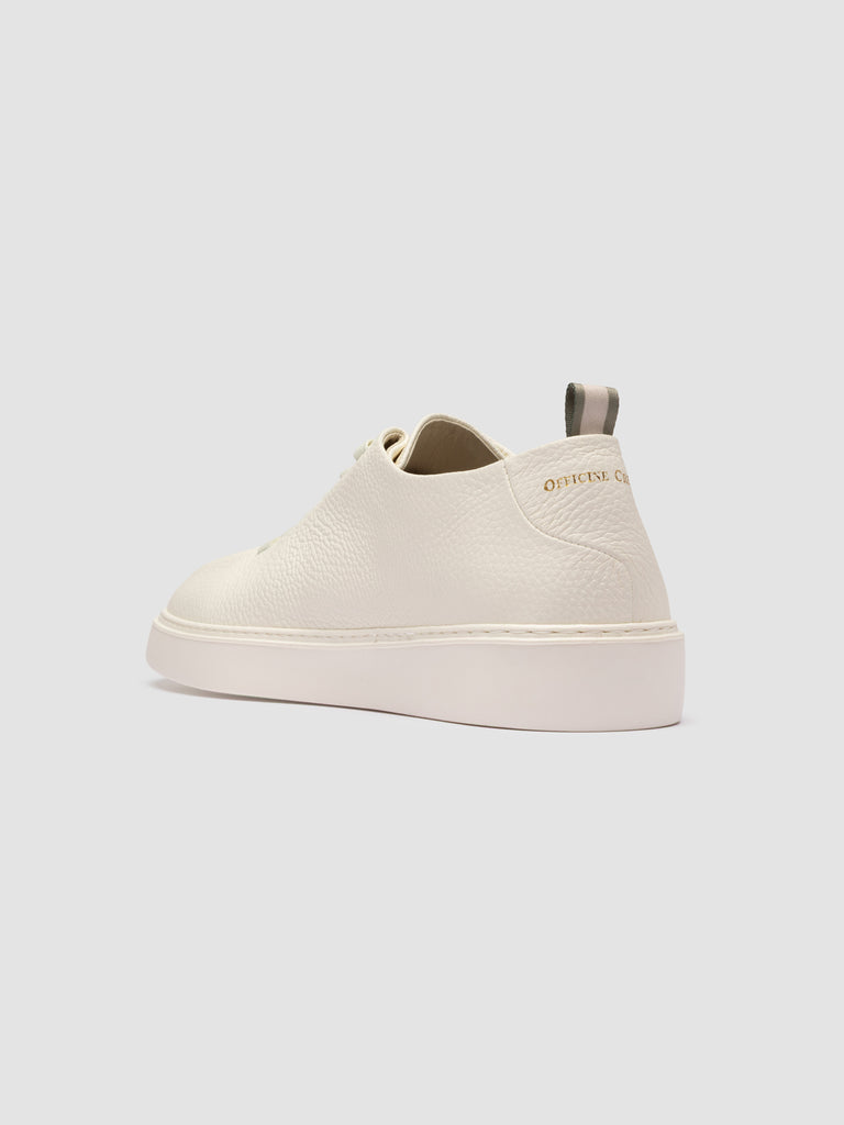 PLUMA 001 - White Leather Low Top Sneakers