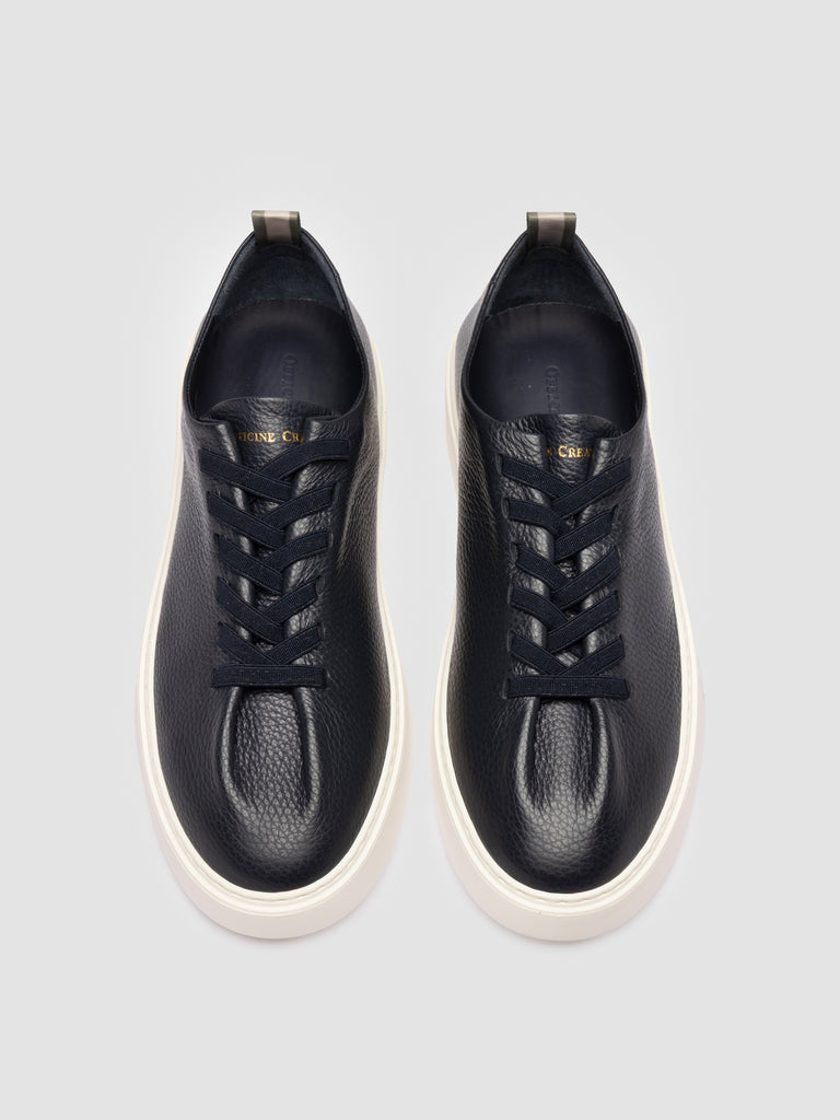 PLUMA 001 - Blue Leather Low Top Sneakers