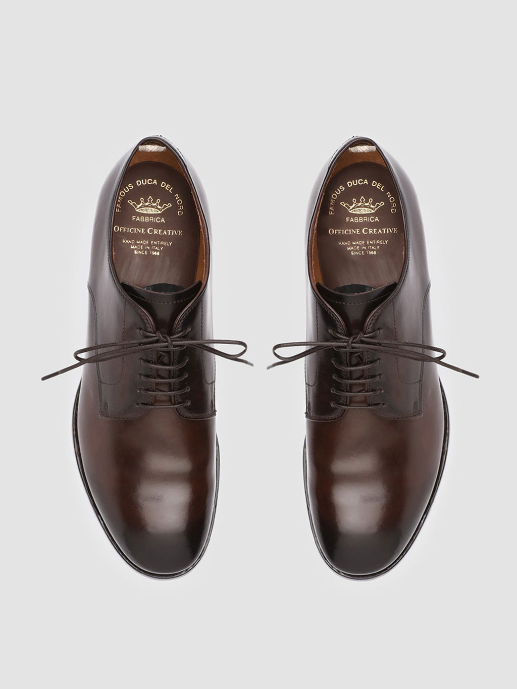 PROVIDENCE 001 - Brown Leather Derby Shoes - image 4,side view