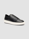 RELEASE 001 - Graue Low-Top-Sneaker aus Leder - thumb image 3,side view