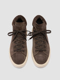 REMASTER 002 - Sneakers Alte in Pelle Scamosciata Marrone - thumb image 2,side view