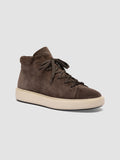 REMASTER 002 - Sneakers Alte in Pelle Scamosciata Marrone - thumb image 3,side view