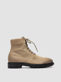 REMOTE 001 - Stivali Stringati in Pelle Scamosciata Beige - thumb image 1,side view