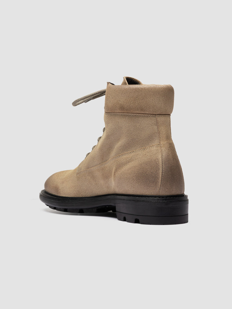 REMOTE 001 - Stivali Stringati in Pelle Scamosciata Beige