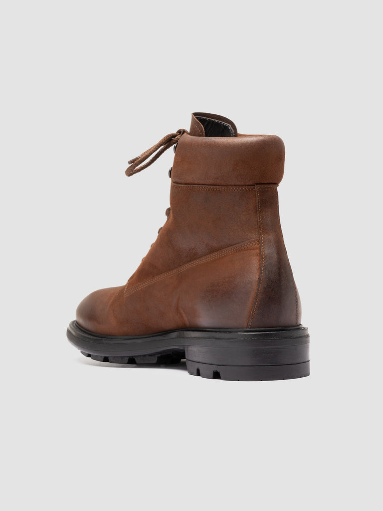 REMOTE 001 - Stivali Stringati in Pelle Scamosciata Marrone