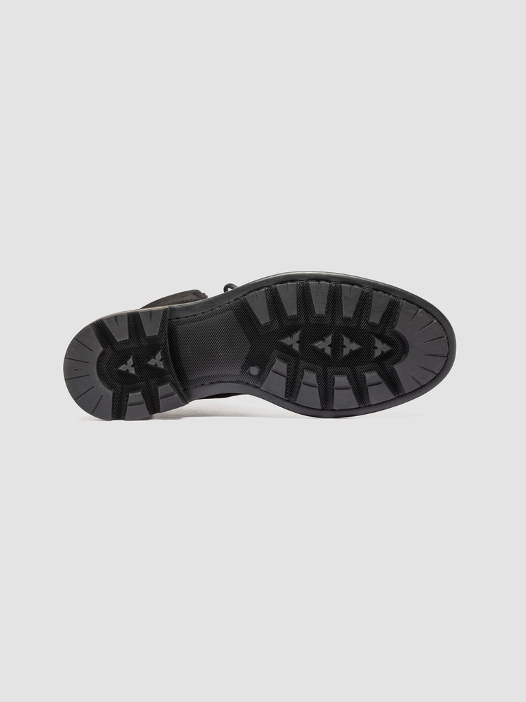 REMOTE 001 - Stivali Stringati in Pelle Scamosciata Nera