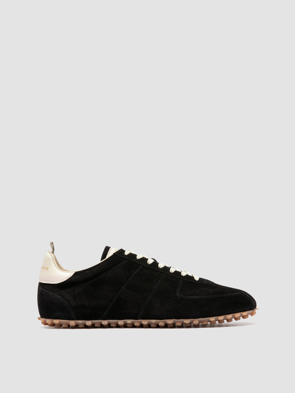 REPERTOIRE 001 - Black Suede Low Top Sneakers - image 1,side view