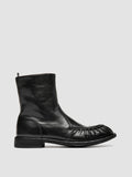 RUGGED 020_W - Black Leather Zipped Boots - thumb image 1,side view
