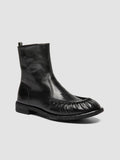 RUGGED 020_W - Black Leather Zipped Boots - thumb image 3,side view