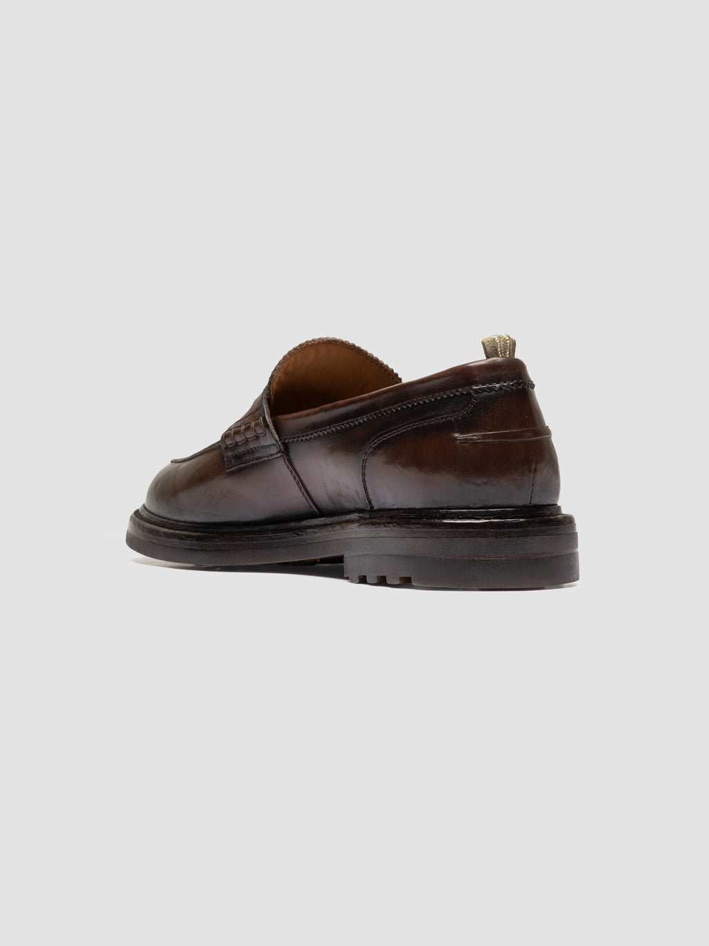 SAX FLEXI 001 - Brown Leather Penny Loafers - image 4,side view