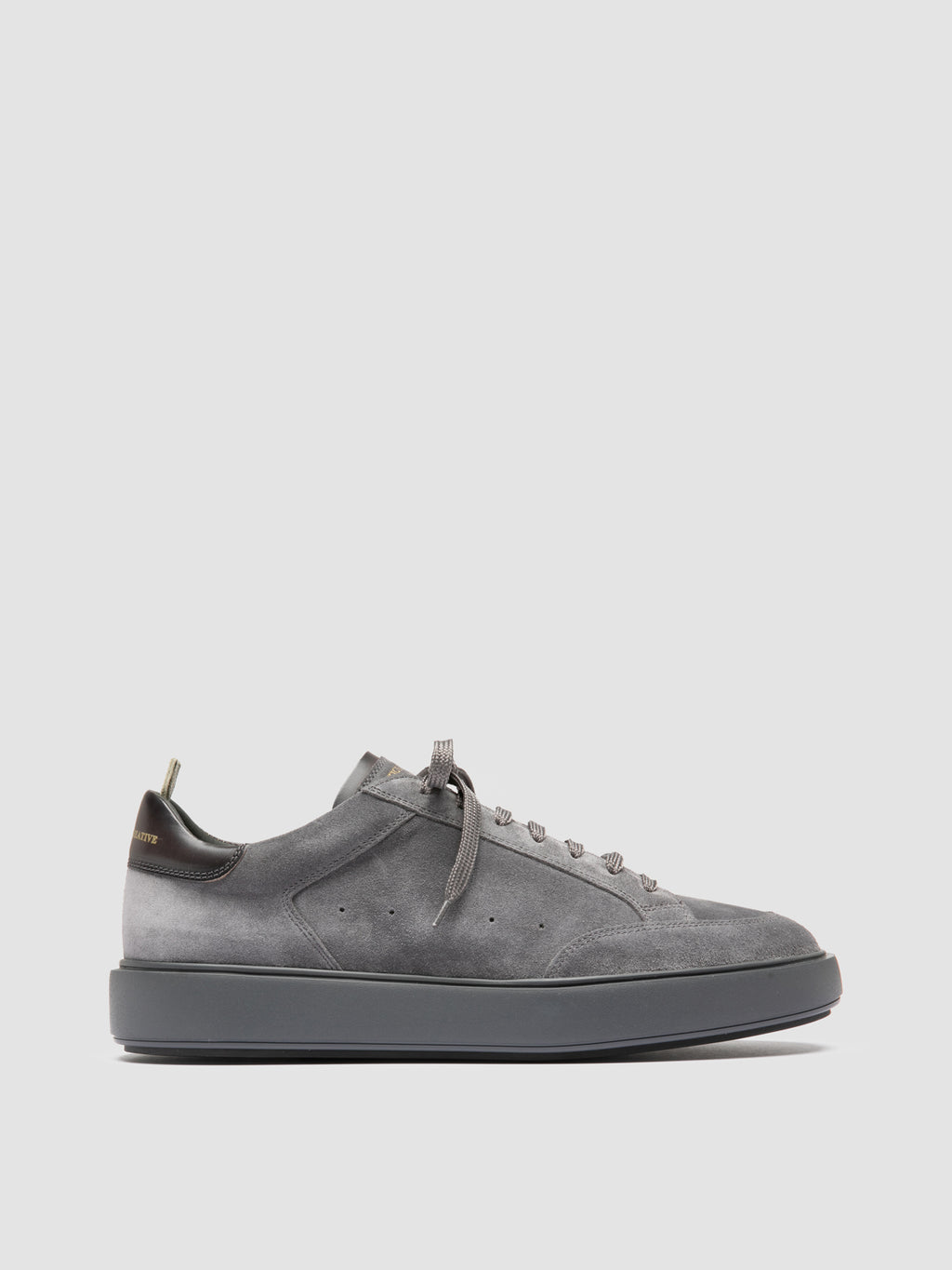 SEQUEL 001 - Graue Sneakers aus Wildleder und Leder - image 1,side view