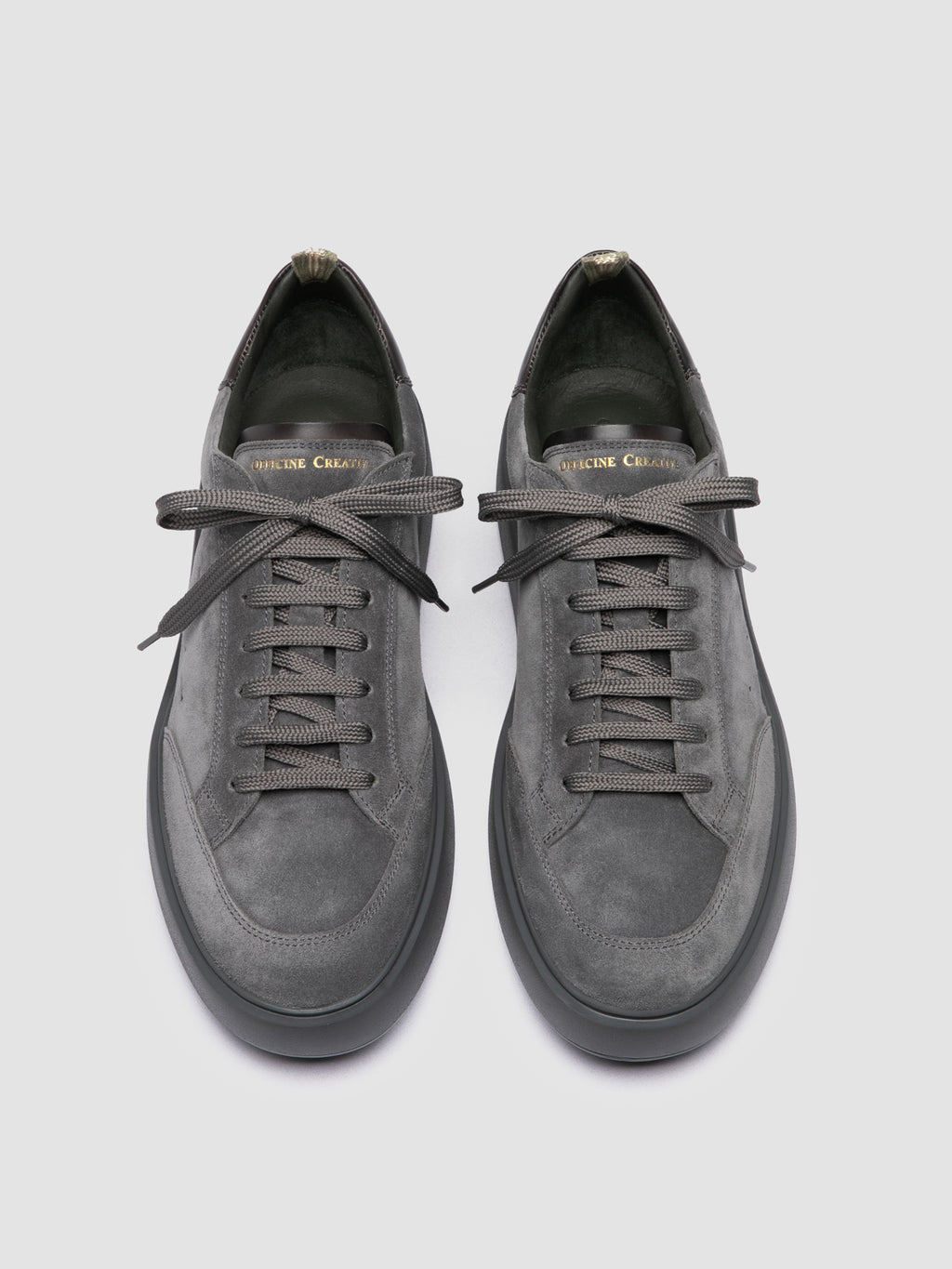 SEQUEL 001 - Graue Sneakers aus Wildleder und Leder - image 2,side view