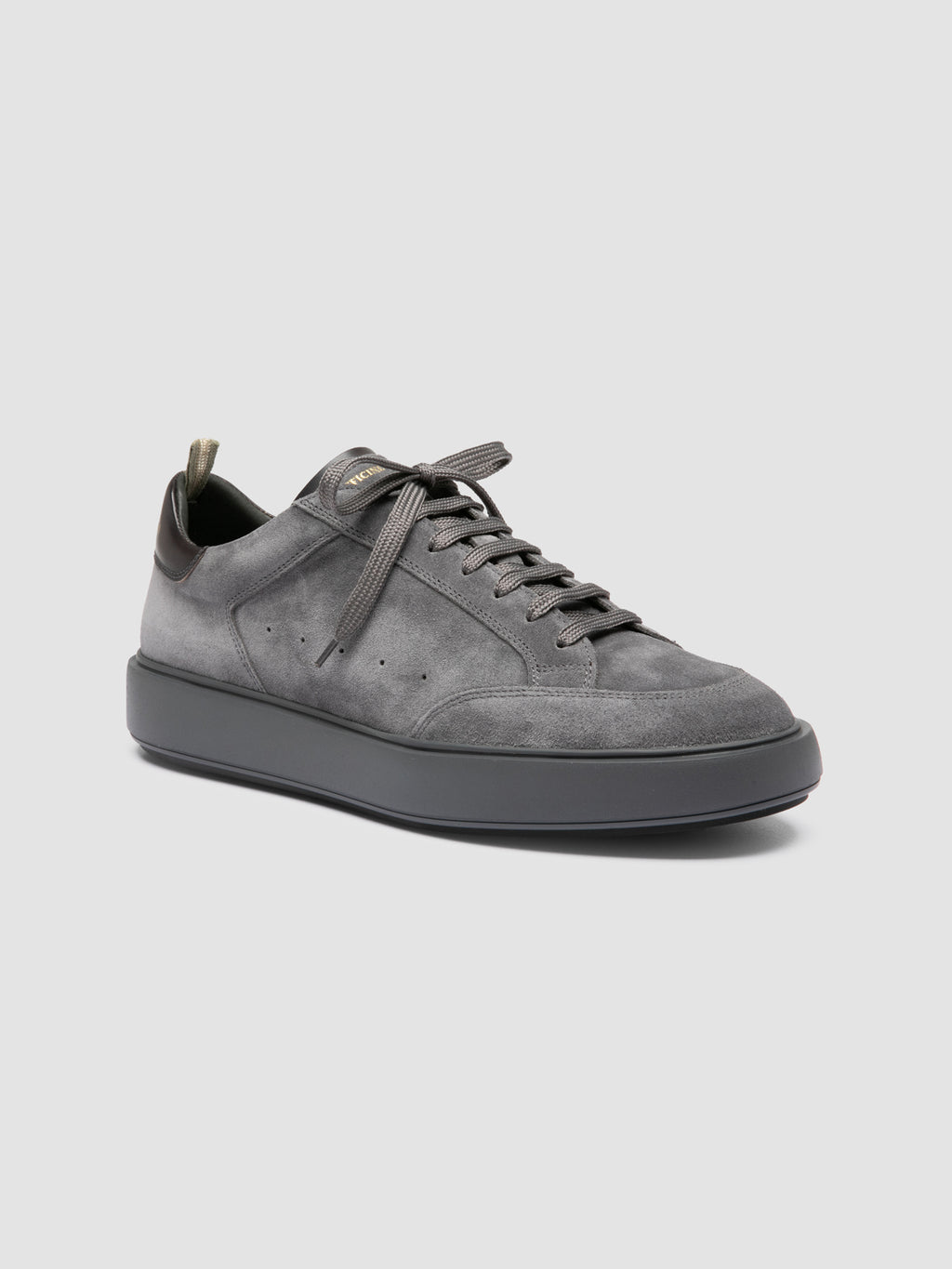 SEQUEL 001 - Graue Sneakers aus Wildleder und Leder - image 3,side view