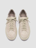 SEQUEL 001 - Elfenbeinfarbene Sneakers aus Wildleder und Leder - thumb image 2,side view
