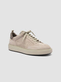SEQUEL 001 - Elfenbeinfarbene Sneakers aus Wildleder und Leder - thumb image 3,side view