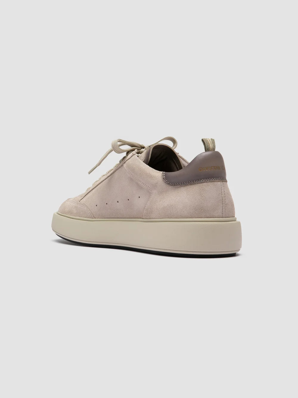 SEQUEL 001 - Elfenbeinfarbene Sneakers aus Wildleder und Leder - image 4,side view
