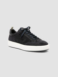 SEQUEL 002 - Sneaker in Pelle e Pelle Scamosciata Blu - thumb image 3,side view