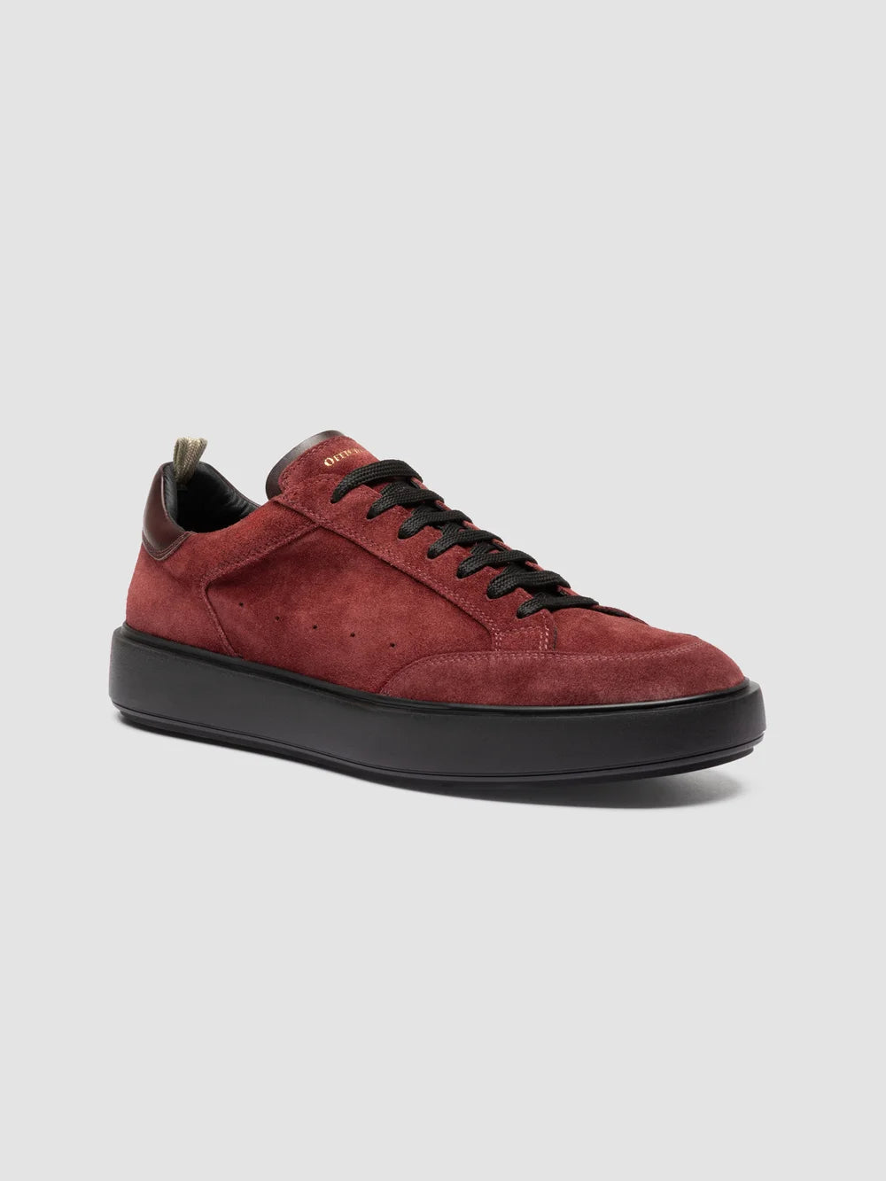 SEQUEL 002 - Burgundy Suede and Leather Sneakers - image 3,side view
