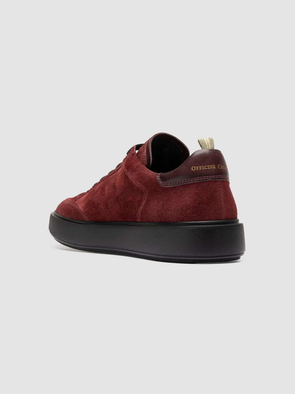 SEQUEL 002 - Burgundy Suede and Leather Sneakers - image 4,side view