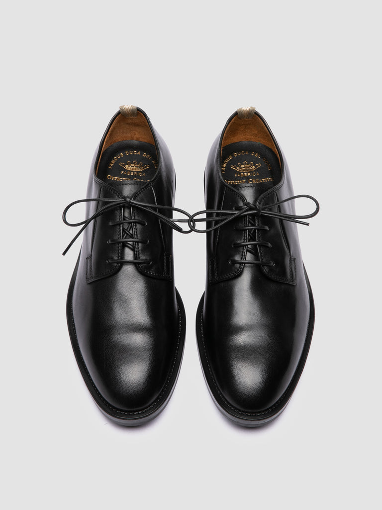 SILENT 001 - Black Leather Derby Shoes