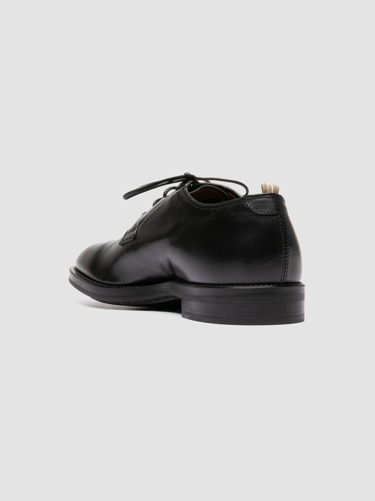 SILENT 001 - Black Leather Derby Shoes