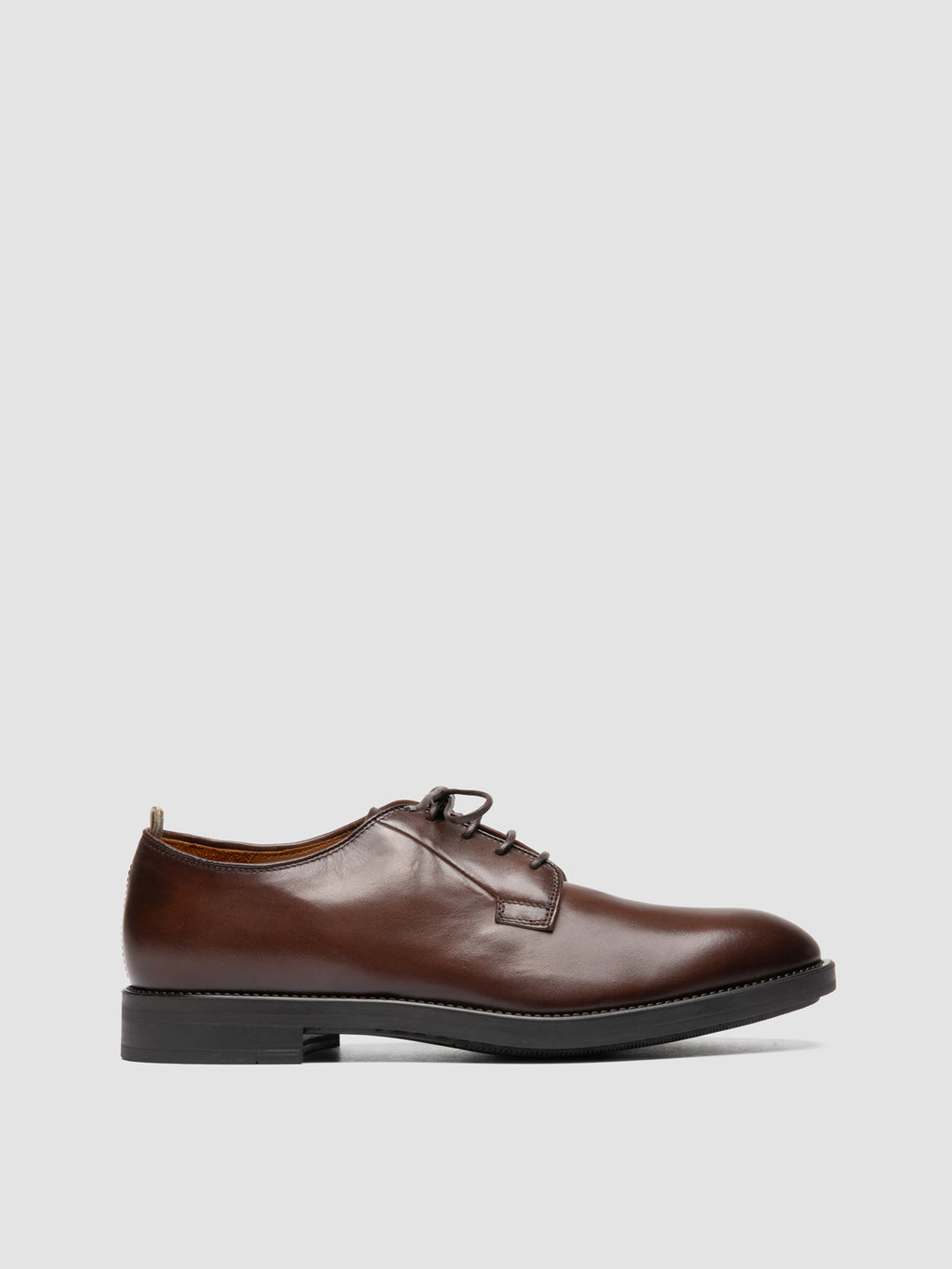 SILENT 001 - Brown Leather Derby Shoes - image 1,side view