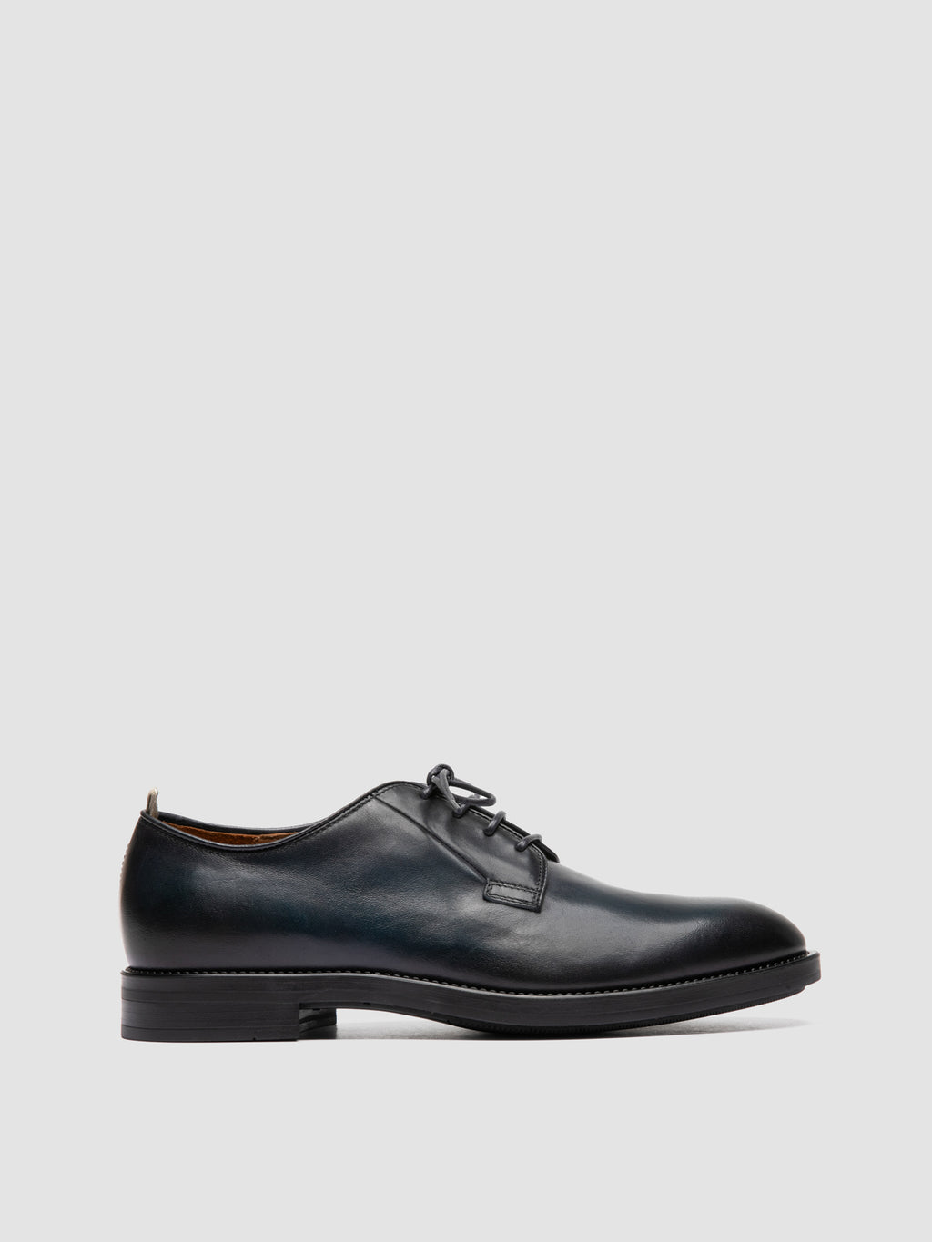 SILENT 001 - Blue Leather Derby Shoes - image 1,side view