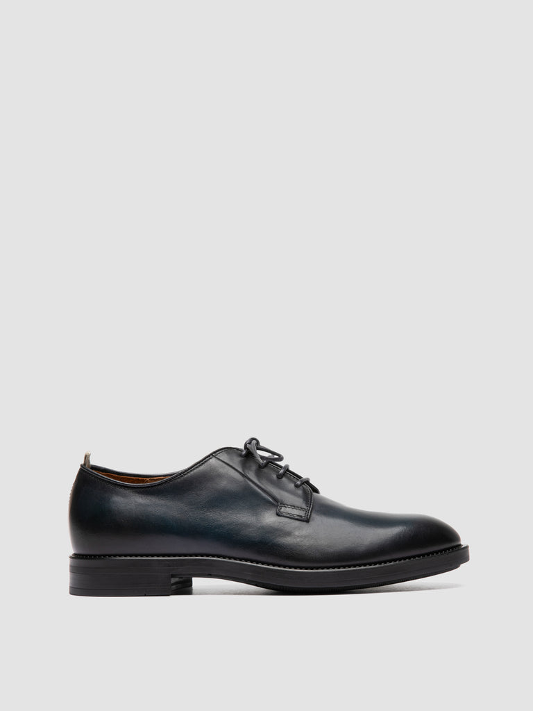SILENT 001 - Blue Leather Derby Shoes