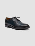 SILENT 001 - Blue Leather Derby Shoes - thumb image 3,side view