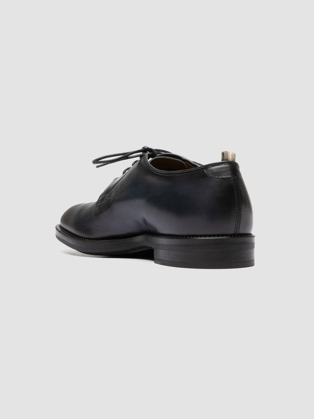 SILENT 001 - Blue Leather Derby Shoes - image 4,side view