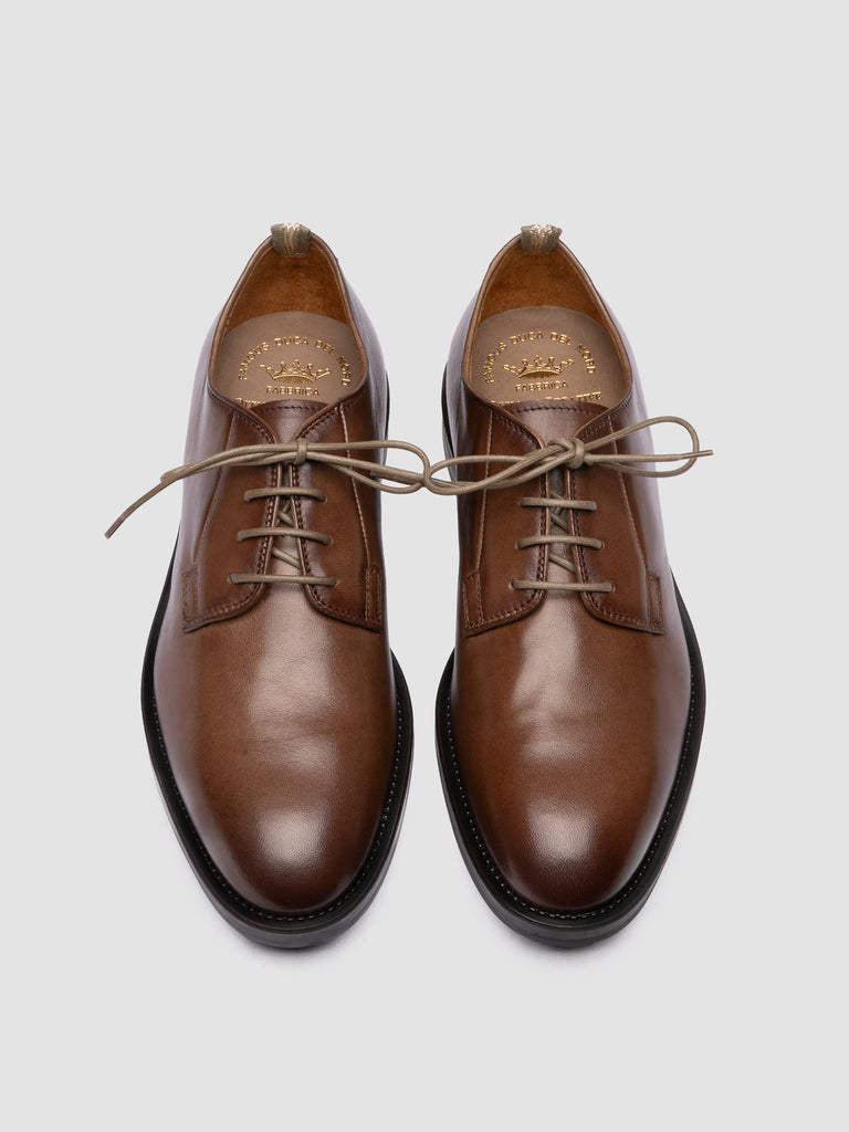 SILENT 001 - Brown Leather Derby Shoes