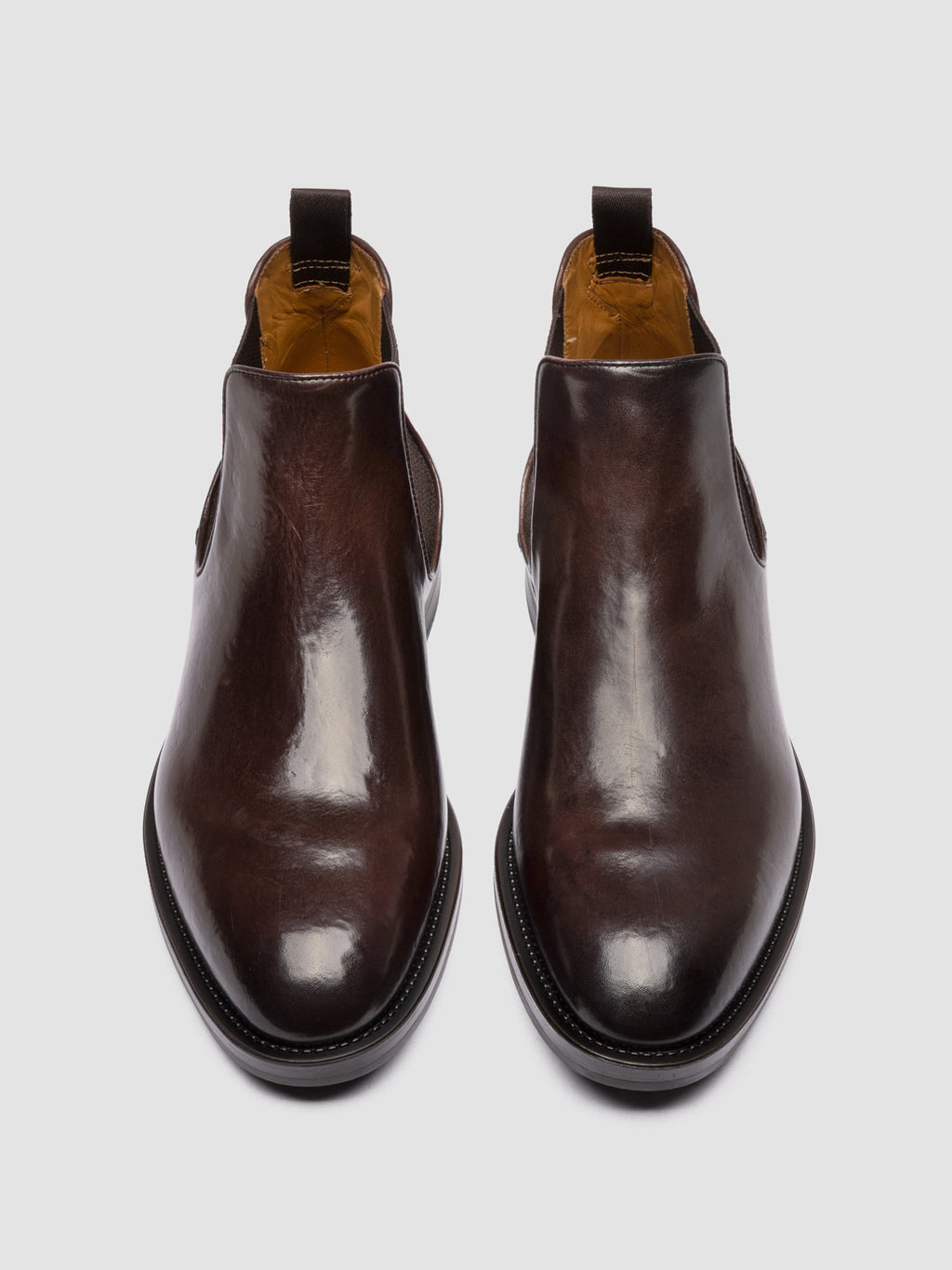 SILENT 003 - Braune Chelsea-Stiefel aus Leder - image 2,side view